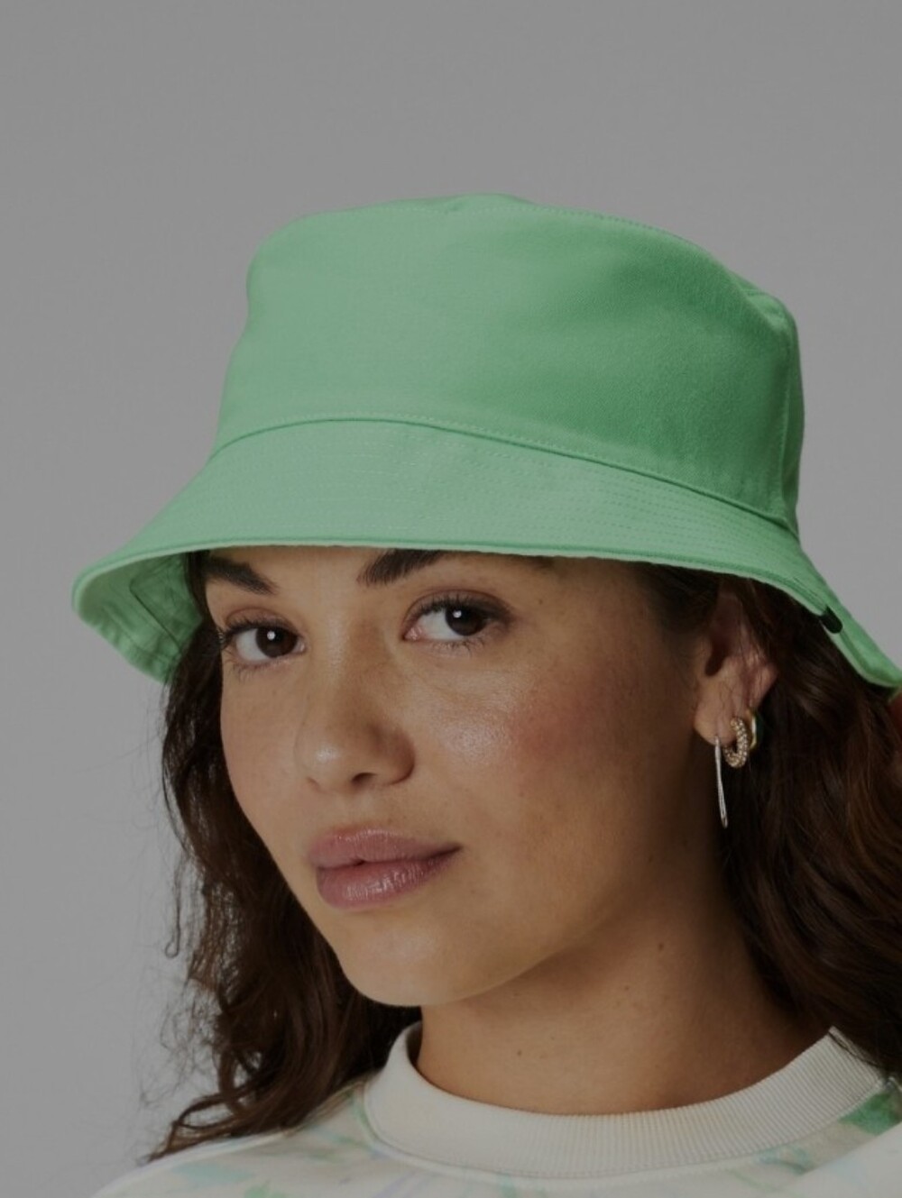 Fabletics Unisex Reversible Green Bucket Hat OS